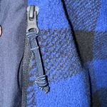 J.Crew  Nordic Men’s XL Blue and Black Plaid Fleece Vedt with Depp Pockets Photo 3