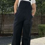 Brand New Shiny By Nature Size 3X Black Denim Overall Jeans Heart Chest Pocket Photo 0