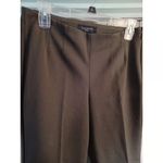 Talbots  Sz 4P Brown Pleated Polyester Dress Pants zipper on the side. Photo 2