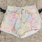 ZARA Marbled High Waist Button Fly Cutoff Shorts Photo 0