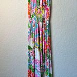 Lilly Pulitzer Pink Floral Nosey Posey Women’s Strapless Dress size XS Photo 6