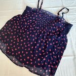 Torrid Navy Blue and Red strawberry Tank Top Photo 4