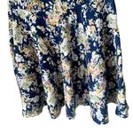 Blue white yellow floral fit & flare tunic or mini skater dress Photo 2