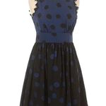 Anthropologie | Corey Lynn Calter Pinup Polka Dot Dress Blue & Black Size 4 Photo 6