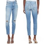 Mother High Waisted Looker Jean Ankle Fray in Thrilling Shots Blue Size 28 Photo 1