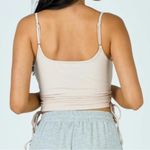 Princess Polly  Ruched Tank Top Beige Photo 2