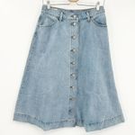 Levi's  Premium Denim Button Circle Midi Skirt Womens Size 27 Button‎ Front Midi Photo 2