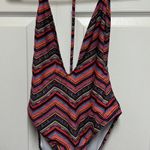 Missguided Aztec Plunging T Back One Piece Swim Suit Photo 3