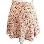 Ro & De Pink and Red Tiered Skater Mini Skirt Photo 0