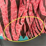 Handmade Muumuu Dress Zebra Tiger Stripes Puffed Sleeve Midi Embellished Pink Size M Photo 9