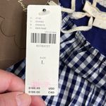 Anthropologie NWT  FOREVER THAT GIRL PUFF SLEEVE MINI DRESS BLUE GINGHAM LARGE Photo 6