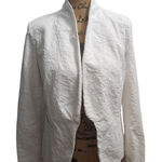 LC Lauren Conrad Lauren Conrad White Textured Blazer Elegant Open Front Professional Size 10 Photo 0