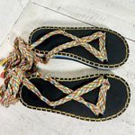 Chloé x Ocean Sole Lou Braided Cord Strappy Platform Sandals Black Women's 38/8 Photo 7