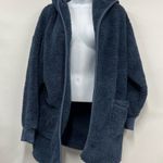 Koolaburra by Ugg  Plush hooded Cardigan Size S Blue Oversized Open Front Pockets Photo 0