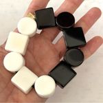 Kate Spade Saturday black and white chunky beaded stretchy bracelet Photo 2