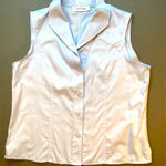 Calvin Klein Non Iron Sleeveless Button Up Collared Shirt, Size 14 Photo 0