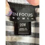 En Focus Maxi Black/White Stripe/Floral Straps Dress Size 20W Tie Waist Black Photo 6