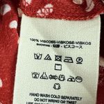 Free People  Babylon River Top Womens XS Red Polka Dot Smocked Peplum Boho Hippie Photo 5