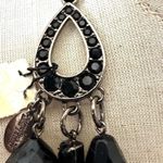 White House | Black Market black and grey multi strand ribbon tie necklace Photo 3