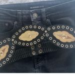 The Kooples  BLACK STRAIGHT-CUT JEANS WITH WESTERN BELT Size 26 Photo 8