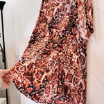 J.O.A. Wrap Snakeskin Print MIDI Skirt M Cream/Black Photo 0