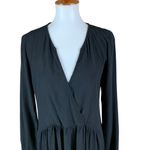 Tigerlily  Black Long Sleeve Boho Wrap Mini Dress Australia Festival Chic Flowy 8 Photo 1