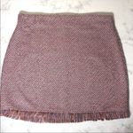 ZARA New!  stretchy tweed skirt with fringe trim Photo 6
