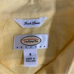 Talbots  Petites Chic Butter Yellow Long Sleeve Polo Collar Shirt Irish Linen. Photo 4