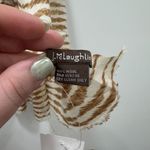 J. McLaughlin ‎ Reed Scarf NEW $98 100% Wool Shaw Brown Stripe Ivory Photo 2