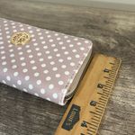 Zip Around Wallet Tan with White Polka Dots 7.5 x 3.5” Photo 7