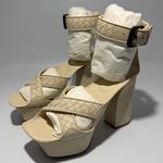 Bottega Veneta New  Platform Sandals - Antique /
Cream Leather - EU 37.5 Photo 8
