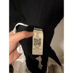 None Black & White Scalloped Romper Medium, Collared Short Sleeve Drawstring Waist Photo 3