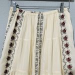 ZARA  Bohemian Summer Beach Ecru Long Embroidered Skirt Size XS-S 100% Cotton Photo 5
