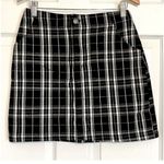 Hollister Black White Plaid Mini Skirt Size Small Photo 2