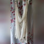 Gap NWT  Women's Off White Cream Silver Sequin Scarf One Size 37X40" Photo 1