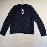 Vintage Designers Originals Studio Sweater Womens‎ Large Santa Christmas Holiday Blue Photo 1