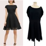 Kate Spade Fiorella Dress Fit & Flare Embroidered Cutwork Black Size XXL Photo 1