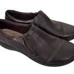 Clarks Cora Giny Brown Leather Loafers Sz 10W Photo 7