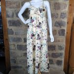 Pink Martini Dress Maxi Woman's Size XS Bird Floral Print Summer Lined Braided Photo 2