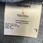 Old Navy  Women’s Shirt Gray With Blue Polka Dots Long Sleeves Size Large Photo 4