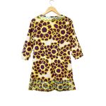 Boden Retro Jumbo Flower Print 3/4 Sleeve‎ Cotton Lightweight Dress Size 8 Purple Photo 2