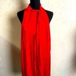 Mango # 135 Poppy Satin Bow Neck Halter Mini Dress Photo 1