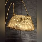 NWOT Gold Sequin Mesh Crossbody Bag Evening Clutch Metallic Shiny Purse Photo 2