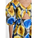 Mangishi Doll Zahara Maxi Dress in Yellow Swirl Blue Size 10 Photo 3