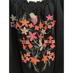 Poof! Black Boho Colorful Embroidered Tunic Mini Dress  Size Medium Peasant Resort Photo 6