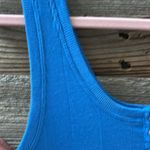 Goldie 100% Cotton Rib Henley Royal Blue Tank Mini Dress Size Small NWT Photo 2