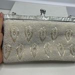 Handmade Vintage Ivory white All Beaded Top Handle Bag With Mother Of Pearl Detailing Photo 1