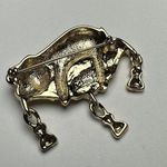 Signed AJC Gold Tone Pig On Tasseled Pillow Brooch Pin Photo 6