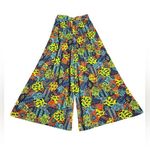 Vintage 70s Paisley Patchwork Wide Leg Pants Boho Hippie Handmade Size 26 Yellow Photo 0