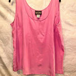 Bob Mackie Sz XL Pink Embroidered Art-to-Wear Cut-Away 100% Silk Jacket Tank Top Photo 12